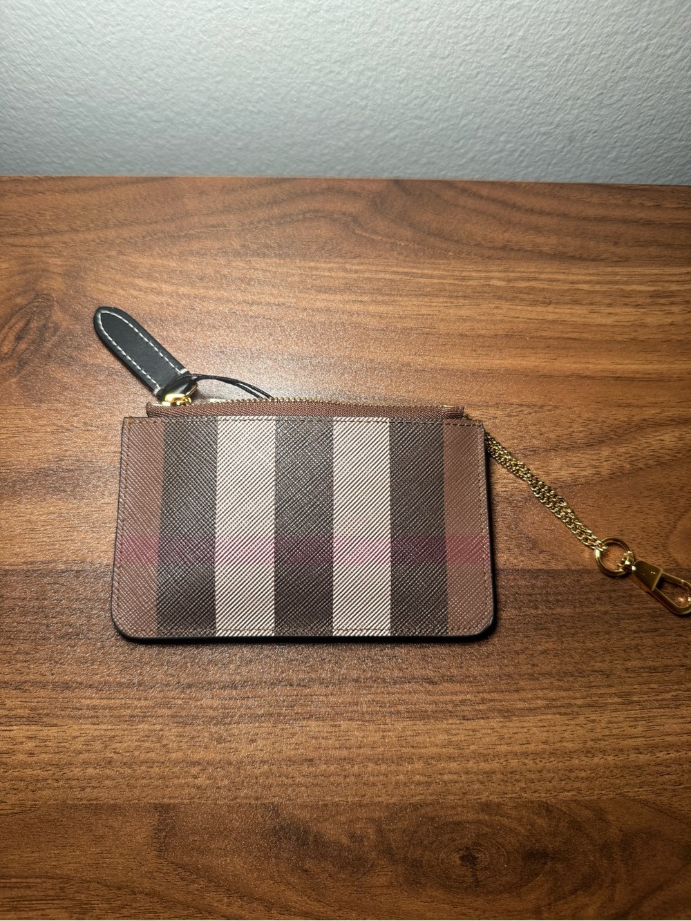 AUTHENTIC BURBERRY COIN POUCH WITH CHAIN